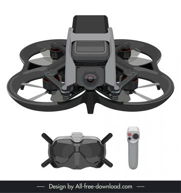 dji avata fpv drone model design elements modern 3d symmetry