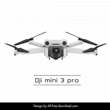 dji mini 3 pro flycam design element modern 3d 