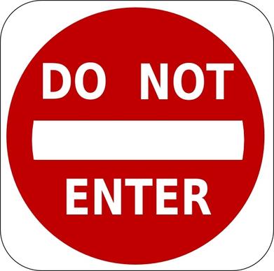 Do Not Enter Sign clip art