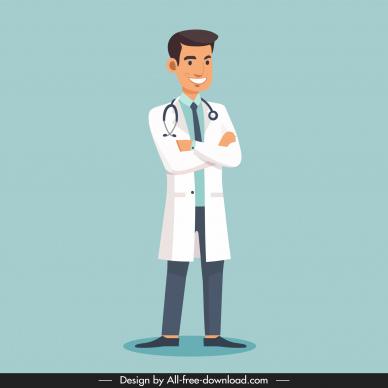 doctor design elements dynamic cartoon character  