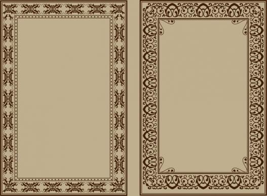 document borders sets classical repeating seamless design