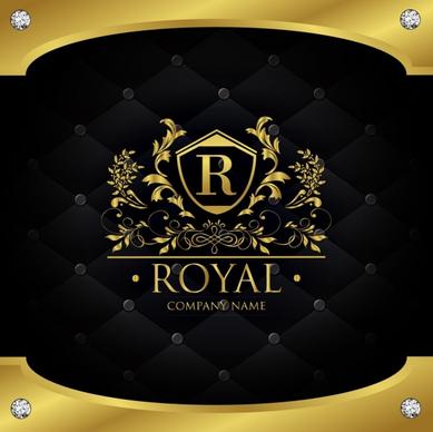 document decoration template luxury royal style golden decor