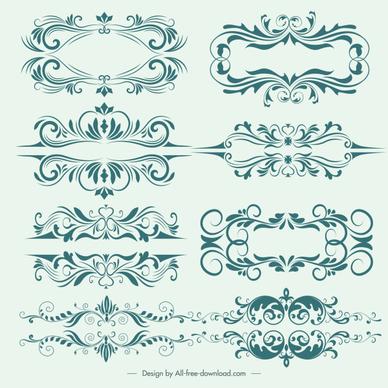 document decorative templates elegant classical symmetric decor