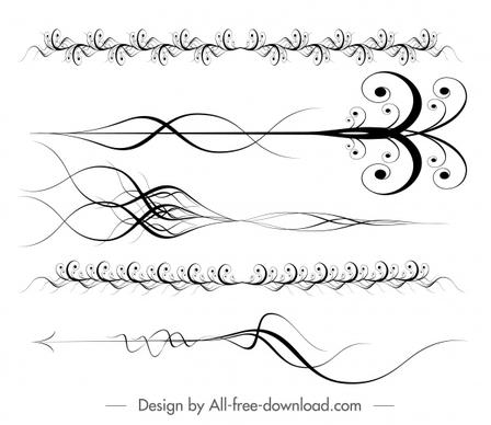 document decorative templates elegant dynamic swirled symmetric decor