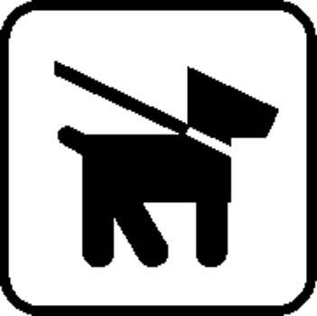 Dog Area Sign Board Vector