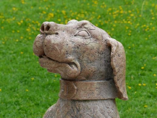 dog statue stone