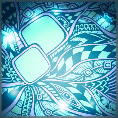 doodle pattern abstract art background vector