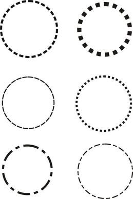 dotted line circle vector