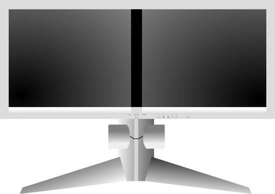 Doublesight Dual Monitor clip art