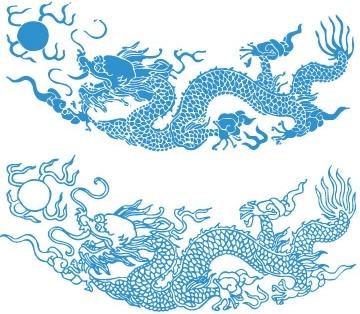 dragon pattern vector
