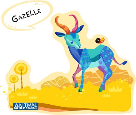 draw gazelle vector