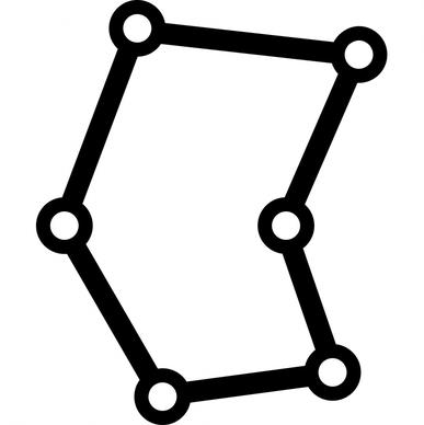 draw polygon sign template black white flat symmetric circle lines combination