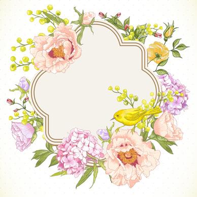 drawing spring flower vector background art