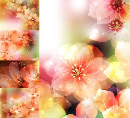 dream flower background vector graphic