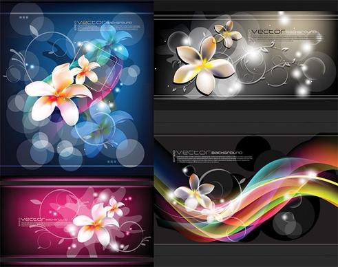 dream flowers and beautiful vector background