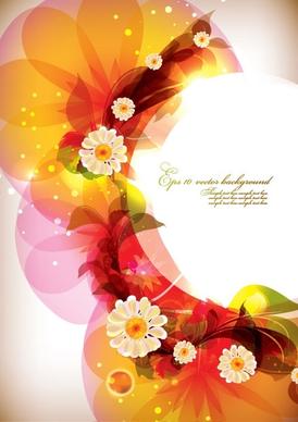 dream of flowers vector background 1