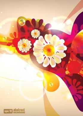 dream of flowers vector background 2
