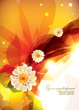 dream of flowers vector background 5