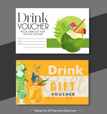 drink voucher template bright dynamic 