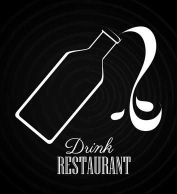 drinks restaurant menu cover vector