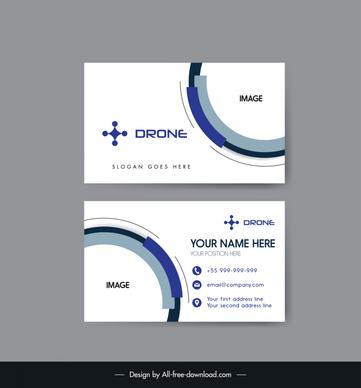 drone business cards template geometric shapes