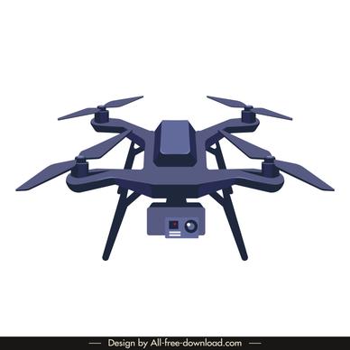 drone flycam equipment design element modern 3d sketch