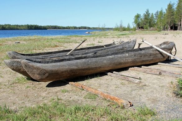 dugout boats finland landscape