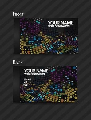 business card templates modern colorful light effect decor