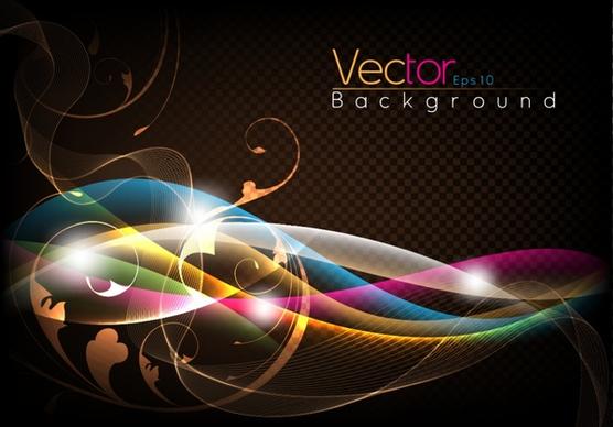 dynamic flow line background vector