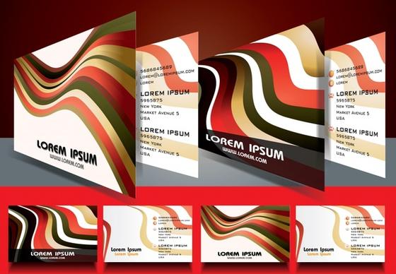business card background templates colorful dynamic curves decor