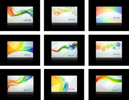 business card templates modern colorful dynamic abstract decor