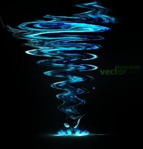 dynamic light waves background vector