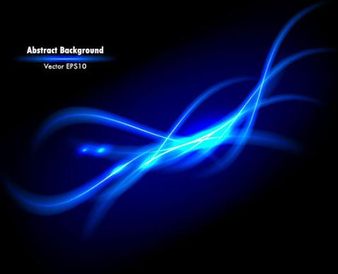 dynamic light waves vector background