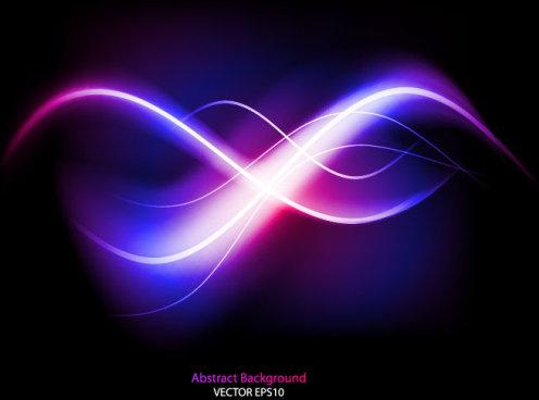 dynamic light waves vector background