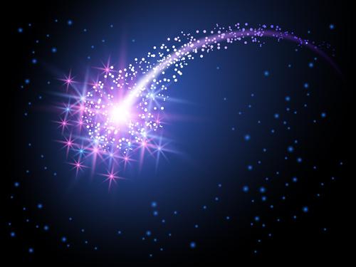 dynamic light with shiny stars vector background