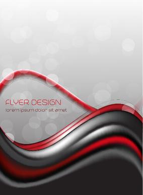 dynamic lines flyer cover vector set