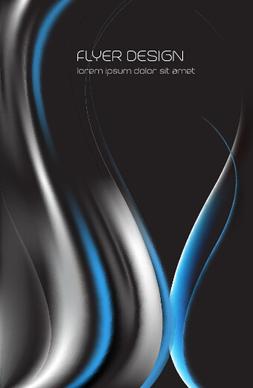 dynamic lines flyer cover vector set