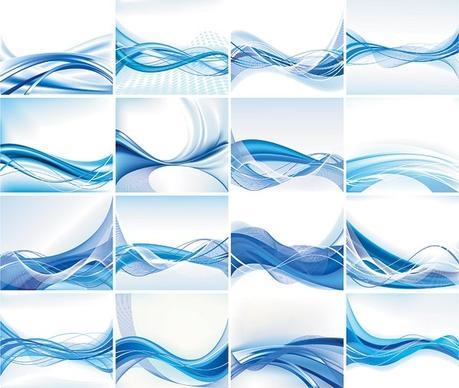 dynamic lines of the blue background vector