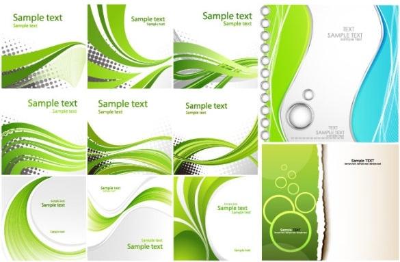 dynamic lines of the green vector background