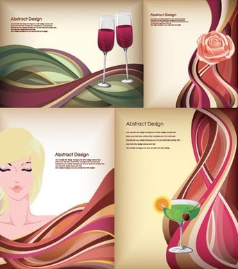 dynamic lines of the stylish women vector