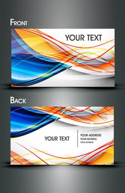 dynamic lines with business card vector