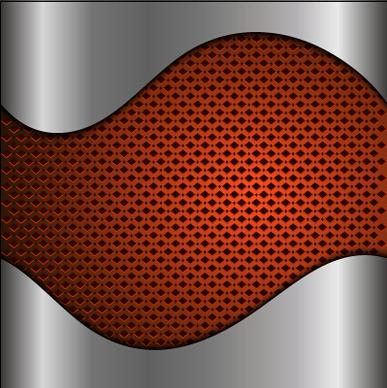 dynamic metallic wave background vector