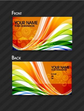 business card templates colorful dynamic decor modern abstract