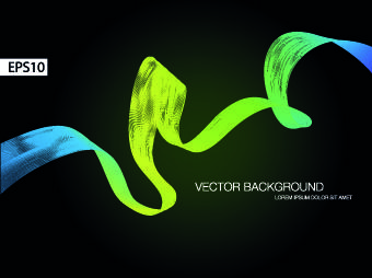 dynamic ribbon vector background set