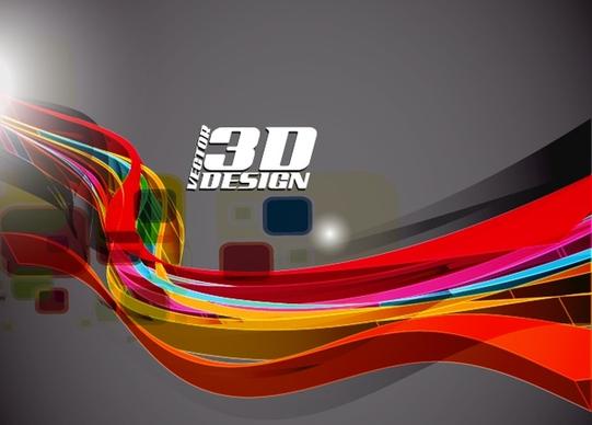 decorative background dynamic colorful modern 3d lines