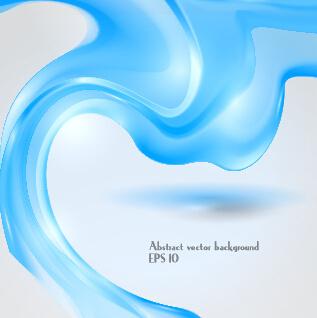 dynamic transparent blue ribbon vector background