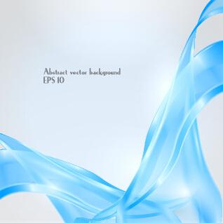 dynamic transparent blue ribbon vector background
