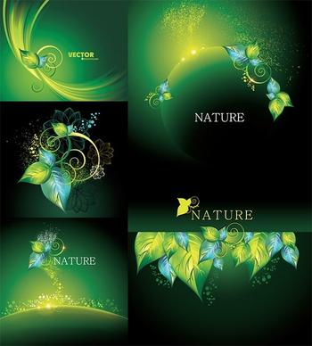 dynamic vector green background