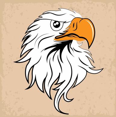 eagle head icon design classical style