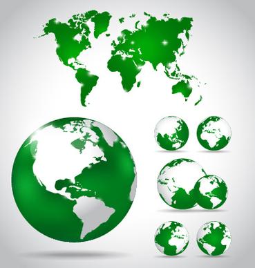 earth and world map vector design